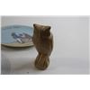 Image 5 : (3) Decorative Plates, Owl Decoration