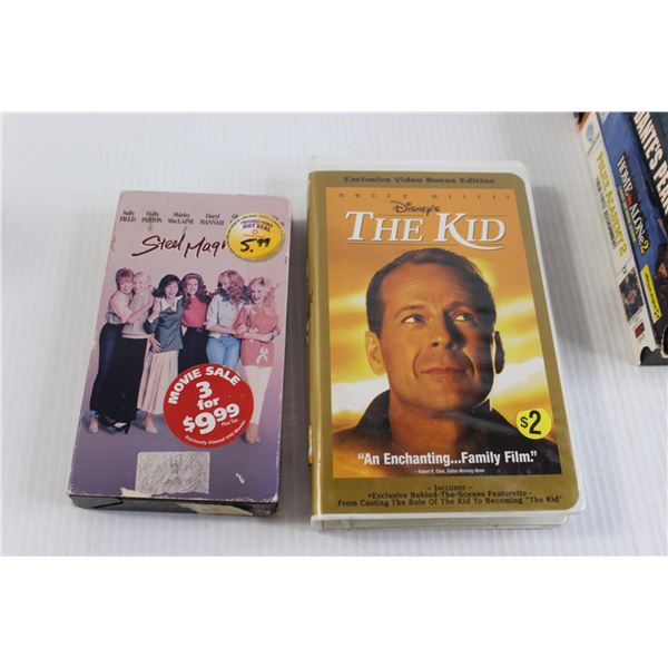 20) VHS Tapes - Mrs. Doubtfire, Clueless, Lethal Weapon 3