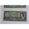 Image 2 : (3) Canadian 1954 $1 Bills