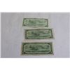 Image 4 : (3) Canadian 1954 $1 Bills