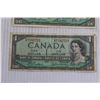 Image 2 : (3) Canadian 1954 $1 Bills