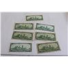 Image 4 : (7) Canadian 1967 $1 Bills