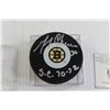 Image 2 : Gerry Cheevers Signed Hockey Puck with Certificate of Authenticity