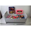 Image 1 : Doll Crib - Cars Tin - Plastic Le Kit Case - Assorted Small Stuffed Toys