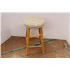 Image 6 : *Wooden Stool w/Padded Seat - Black End Table