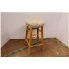 Image 9 : *Wooden Stool w/Padded Seat - Black End Table