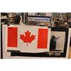 Image 1 : Maxwell Poster - 39 1/4" x 20", Damaged; Canada Flag Poster - 28" x 17"