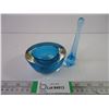 Image 1 : Blue Glass Mortar and Pestle