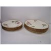 Image 2 : Set of Wood Ivory Ware Pink Rose Embossed Edge Gold Trim-31 pieces in total