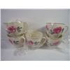 Image 2 : (5) Teacups w/(4) Saucers-Johnson Bros. Made in England, Wood Fan and Toy