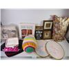 Image 1 : Home Baking Binder, Pictures, Pouches, Pillows, Chair Cover, and (2) Wall Decor