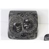 Image 2 : Arrdik Canada Signed Soapstone Carving - (3) Wolf Original - Soap Stone Carvings
