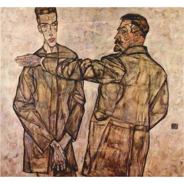 Egon Schiele - Double Portrait Of Heinrich Bensch And His Son Otto