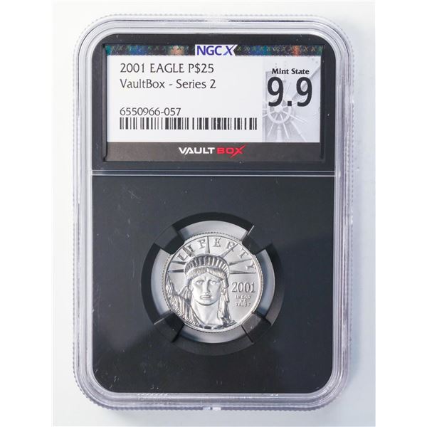 2001 $25 American Platinum Eagle Coin P NGC Certified