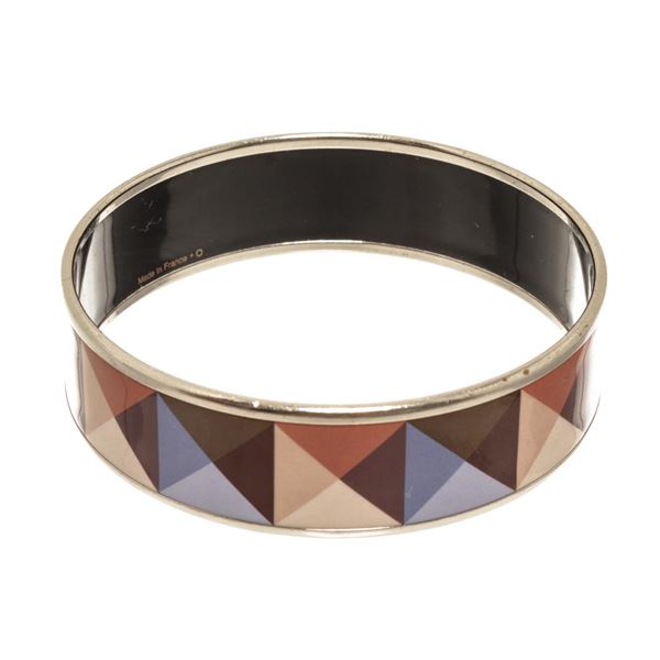 Hermes Multicolored Enamel Bangle Bracelet