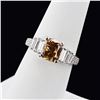 Image 3 : 2.10 ctw Fancy Brown SI2 CLARITY CENTER Diamond 18K White Gold Ring (GIA CERTIFI