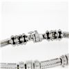 Image 5 : Fancy 14K White Gold 0.72 ctw Diamond Section & Triple Twisted Wire Link Bracele