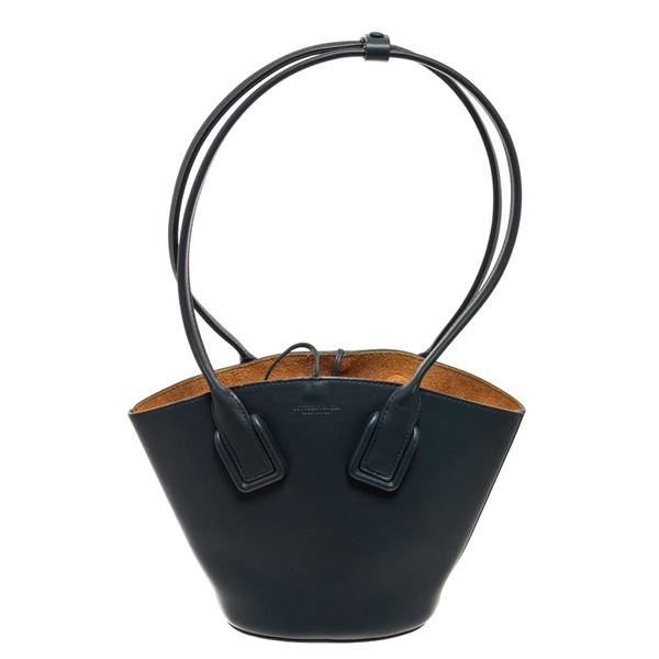 Bottega Veneta Blue Leather Basket Tote