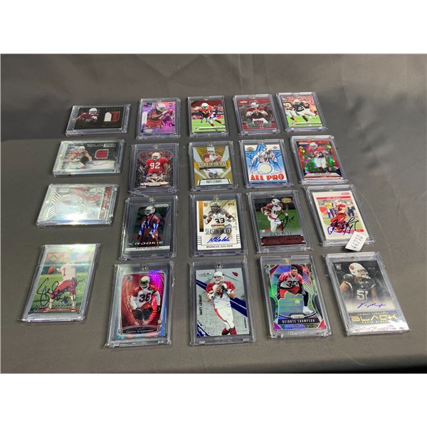 20 ASSORTED FOOTBALL CARDS (MANY AUTOGRAPHED)