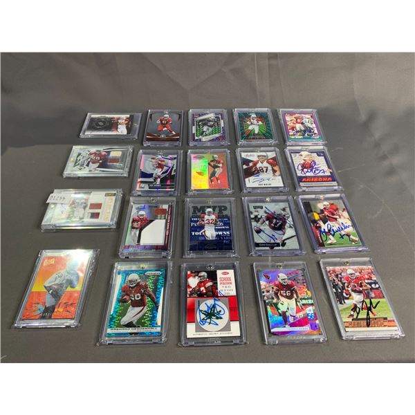 20 ASSORTED FOOTBALL CARDS (MANY AUTOGRAPHED)