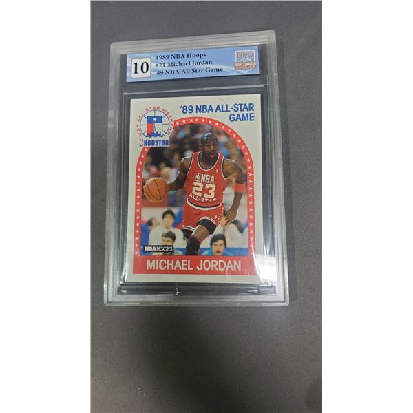 GCG 10 1989 NBA HOOPS #21 MICHAEL JORDAN '89 NBA ALL STAR GAME BASKETBALL CARD