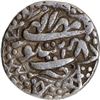 Image 2 : Rare Akbar Sitpur Mint Silver Rupee Coin with Elahi 48 and Month Mihr.