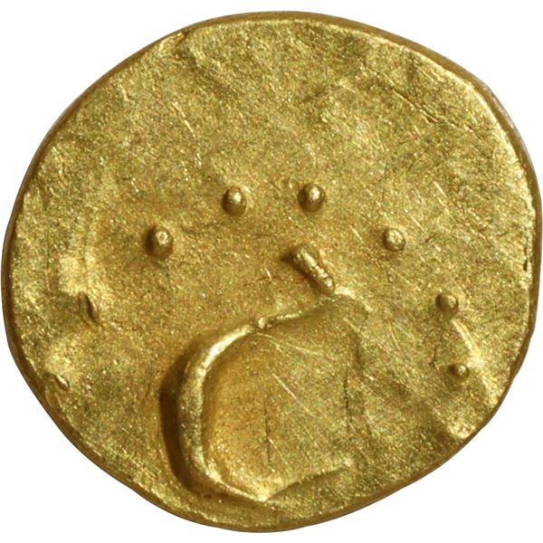 Gold Half Fanam Coin of Haidar Ali of Mysore Kingdom with Clear date AH 1189.