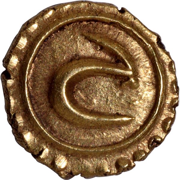 Very Scarce Tipu Sultan Kalikut Mint Gold Fanam Coin of Maludi Era 1215.