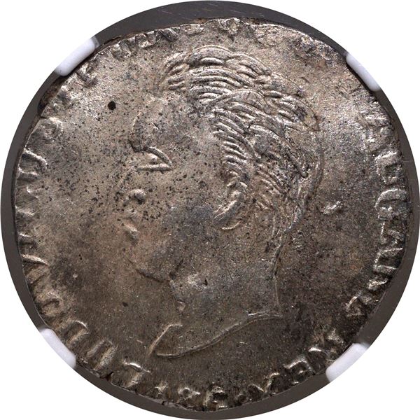 Indo-Potuguese Goa Luiz I Silver Rupia 1869 AD Coin graded & slabed by NGC as MS 62.