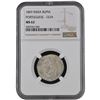 Image 3 : Indo-Potuguese Goa Luiz I Silver Rupia 1869 AD Coin graded & slabed by NGC as MS 62.