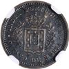 Image 2 : NGC Graded Silver One Eighth Rupia Coin of Luiz I of Indo Portuguese  of 1881 AD.