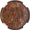 Image 1 : Rare NGC MS 65 RB Bronze Half Pice Coin of King George V of Calcutta Mint of 1922.