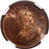 Image 2 : Rare NGC MS 65 RB Bronze Half Pice Coin of King George V of Calcutta Mint of 1922.