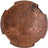 Image 1 : Very Rare NGC MS 62 BN Graded Copper One Quarter Anna Coin of Victoria Queen of Madras Mint of 1862.