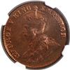 Image 2 : Very Rare NGC MS 65 RB Graded Bronze One Quarter Anna Coin of Bombay Mint of King George V of 1926.