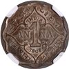 Image 1 : Rare NGC Graded MS 62 Cupro Nickel One Anna Coin of King Edward VII of Bombay Mint of 1908 with Toni