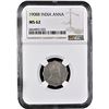 Image 3 : Rare NGC Graded MS 62 Cupro Nickel One Anna Coin of King Edward VII of Bombay Mint of 1908 with Toni