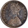 Image 2 : Rare Uncirculated Silver Two Annas Coin of Victoria Queen of Calcutta Mint of 1875.