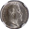 Image 2 : Silver Two Annas Coin of King Edward VII of Calcutta Mint of 1910.