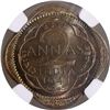Image 1 : Rare NGC MS 65 Graded Cupro Nickel Two Annas Coin of Calcutta Mint of King George VI of 1941.