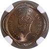 Image 2 : Rare NGC MS 65 Graded Cupro Nickel Two Annas Coin of Calcutta Mint of King George VI of 1941.