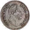 Image 1 : Scarce Silver Quarter Rupee Coin of King William IIII of Calcutta Mint of 1835 with Hindi Variety.