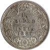 Image 1 : Rare Grade Silver Quarter Rupee Coin of Victoria Empress of Bombay Mint of 1887.