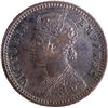 Image 2 : Silver Quarter Rupee Coin of Victoria Empress of Calcutta Mint of 1889.
