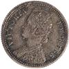 Image 2 : Scarce Year of 1900 Silver Quarter Rupee Coin of Victoria Empress of Calcutta Mint.