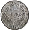 Image 2 : Rare Silver Half Rupee Coin of Indian Head Victoria Queen of Calcutta Mint of 1840.