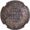 Image 1 : Very Rare NGC AU Graded Victoria Queen of 1874 of Silver Half Rupee Coin of Bombay Mint.