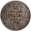 Image 1 : Rare Grade Silver Half Rupee Coin of Victoria Queen of Bombay Mint of 1874.