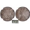 Image 1 : Rare NGC AU 53 Graded Silver Half Rupee Coin of Victoria Empress of Calcutta Mint of 1894.