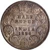 Image 1 : Extremely Rare Grade Silver Half Rupee Coin of Victoria Empress of Calcutta Mint of 1896.